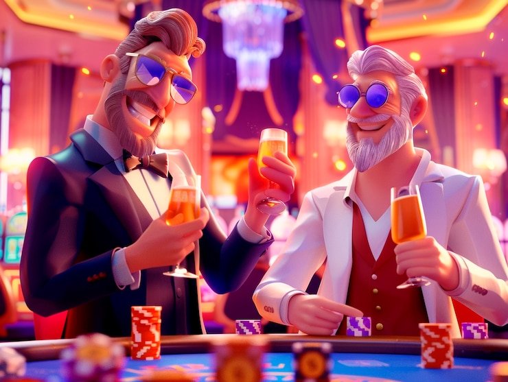 Logo program rujukan situs slot dengan simbol bintang dan piala